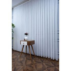 Evdepo Home Ekstraforlu Pilesiz Tek Kanat Ekru 330x270 cm Tül Perde