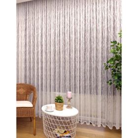 Evdepo Home Ekstraforlu Pilesiz Tek Kanat Ekru 340x240 cm Tül Perde