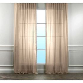 Evdepo Home Ekstraforlu Pilesiz Tek Kanat Ekru 340x240 cm Tül Perde