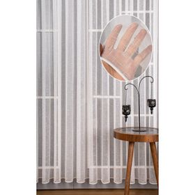 Evdepo Home Ekstraforlu Pilesiz Tek Kanat Ekru 360x260 cm Tül Perde
