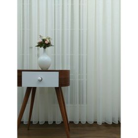 Evdepo Home Ekstraforlu Pilesiz Tek Kanat Ekru 360x260 cm Tül Perde