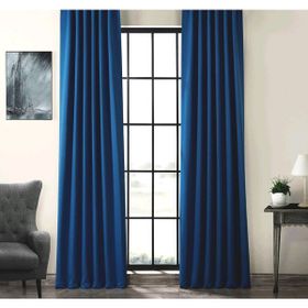 Evdepo Home Karartma Blackout Pilesiz Parlament Saks Mavi 150x260 cm Fon Perde