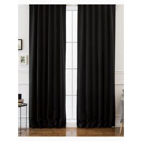 Evdepo Home Karartma Blackout Pilesiz Siyah 180x260 cm Fon Perde