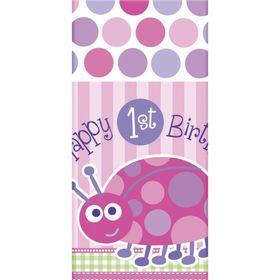 Event Party Store 1 Yaş 137x213 cm Plastik Pembe Masa Örtüsü