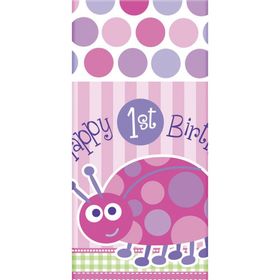 Event Party Store 1 Yaş 137x213 cm Plastik Pembe Masa Örtüsü