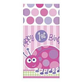 Event Party Store 1 Yaş 137x213 cm Plastik Pembe Masa Örtüsü
