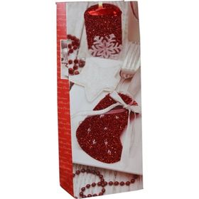 Event Party Store 14x39x8.5 cm Şişe Boyu Kırmızı Çorap Yılbaşı Çanta