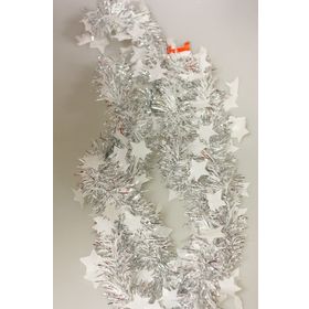 Event Party Store 180 cm X 3 cm Yılbaşı Yıldızlı Gümüş Sim
