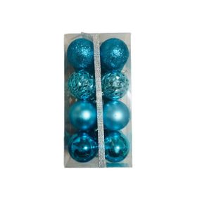 Event Party Store Açık Mavi 5 cm 16'lı Yılbaşı Top Ağaç Süsü Karma Set