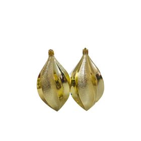 Event Party Store Gold 15x8 cm 2'li Yılbaşı Ağaç Süsü Set