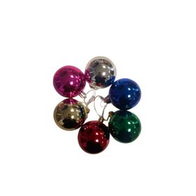 Event Party Store Metalik Renkli 7 cm 6'lı Yılbaşı Top Ağaç Süsü