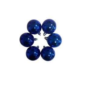 Event Party Store Parlement Mavi 7 cm 6'lı Yılbaşı Top Ağaç Süsü