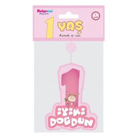 Event Party Store Pembe 1 İyi Ki Doğdun Asmalı İp Süs
