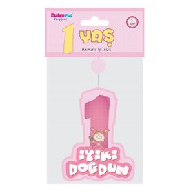 Event Party Store Pembe 1 İyi Ki Doğdun Asmalı İp Süs