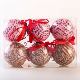 Event Party Store Pembe 6 cm 6'lı Yılbaşı Çam Süsü