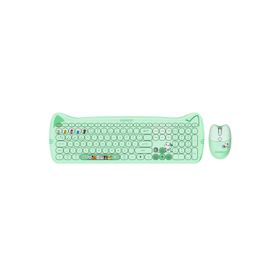 Everest Catty KM-6283 Yeşil Kablosuz Klavye Mouse Seti