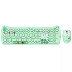 Everest Catty KM-6283 Yeşil Kablosuz Klavye Mouse Seti