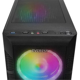 Everest Crest V1 Mesh Temperli Camlı 4x12 cm Auto RGB Fan ATX Mid-T Gaming Oyuncu Kasası