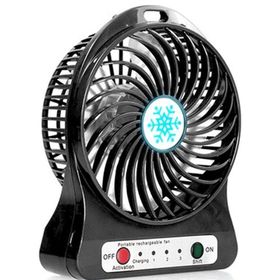 Everest EFN-501 Siyah 1200 mAh Masaüstü Şarj Edilebilir Usb Fan