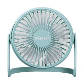Everest EFN-505 145x141x105 mm Masaüstü Turkuaz Usb Fan