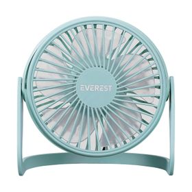 Everest EFN-505 145x141x105 mm Masaüstü Turkuaz Usb Fan