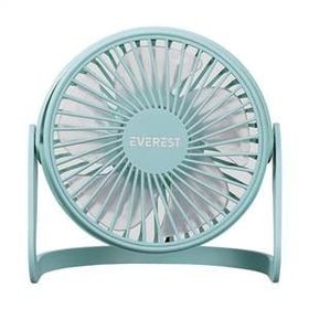Everest EFN-505 145x141x105 mm Masaüstü Turkuaz Usb Fan