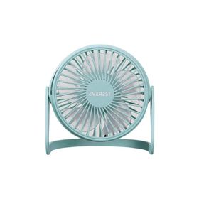 Everest EFN-505 145x141x105 mm Masaüstü Turkuaz Usb Fan