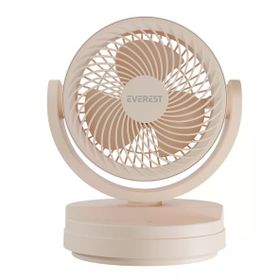 Everest EFN-509 3 Kademeli Hız 17.5 cm 3 Kanat Pervane ve Çerçeve Masaüstü USB Krem Vantilatör