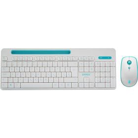 Everest Elite KM-6388 Beyaz-Mavi Kablosuz LC Layout Multimedia Klavye + Mouse Set