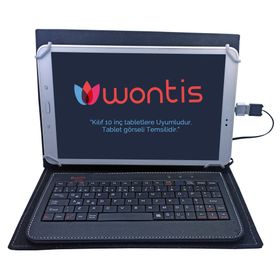 Everest EverPad DC-1100 10.1 İnç Universal Türkçe Q Klavyeli Tablet Kılıfı