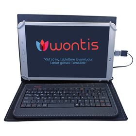 Everest EverPad DC-1100 10.1 İnç Universal Türkçe Q Klavyeli Tablet Kılıfı
