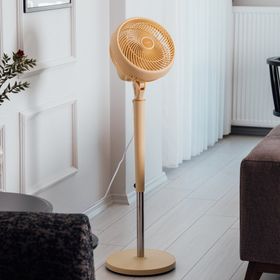 Everest FAN12 Dyna Breeze 3 Kademeli Hız 3 Kanat Pervane ve Çerçeve Çift Motorlu 70W Otomatik Salınım Yükseklik Ayarlı Krem Vantilatör