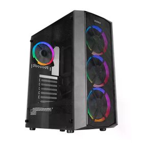 Everest Flat Mesh Powersız Siyah Temper Camlı Mid Tower ATX Kasa