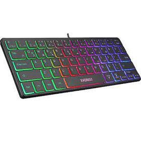 Everest KB-73M Siyah Minico Usb Rainbow Aydınlatmalı Mini Klavye