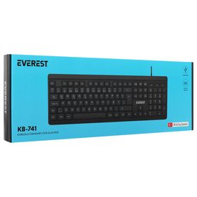 Everest KB-741 USB Kablolu Türkçe Q 2 mt Bakır Kablolu Siyah Standart Klavye
