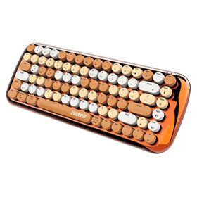 Everest KB-BT09 PARRY Renkli Tuşlu Turuncu Bluetooth+2.4Ghz Q Yuvarlak Tuşlu Mekanik Kablosuz Klavye