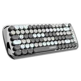 Everest KB-BT09 Parry Siyah-Gri Bluetooth+ 2.4Ghz Q Yuvarlak Tuşlu Mekanik Klavye Kablosuz Klavye