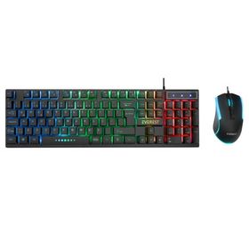 Everest KM-198 Luminax Rainbow Işıklı Türkçe Q USB Kablolu Gaming Klavye ve Mouse