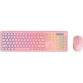 Everest KM-319BT Pembe Kablosuz Klavye Mouse Seti