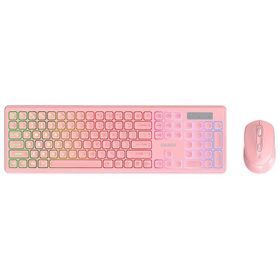 Everest KM-319BT Pembe Kablosuz Klavye Mouse Seti