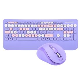 Everest KM-6281 Mor Kablosuz Multimedia Q Klavye Mouse Set