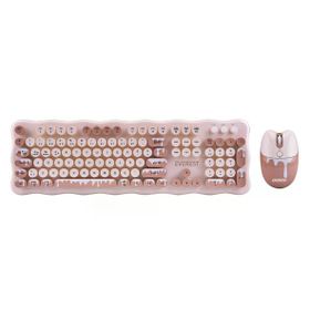 Everest KM-6286 Ice Cream Fildişi Kablosuz 2.4 + Bt Q Klavye + Mouse Set - Bej