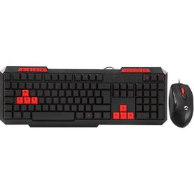 Everest KM-6825 Kırmızı Siyah USB Kablolu Multimedia Q Klavye Mouse Set