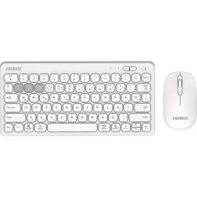 Everest Lumi KM-BT903 Beyaz Kablosuz Klavye Mouse Seti