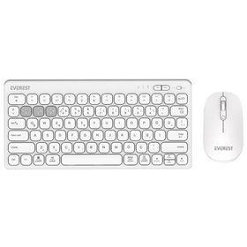 Everest Lumi KM-BT903 Beyaz Kablosuz Klavye Mouse Seti