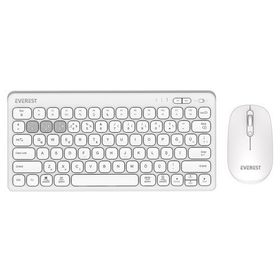 Everest Lumi KM-BT903 Beyaz Kablosuz Klavye Mouse Seti