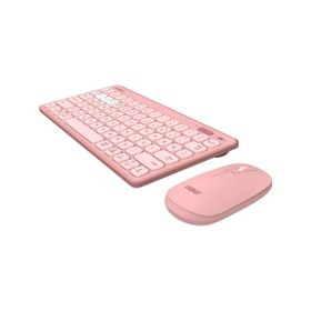 Everest Lumi KM-BT903 Pembe Kablosuz Klavye Mouse Seti