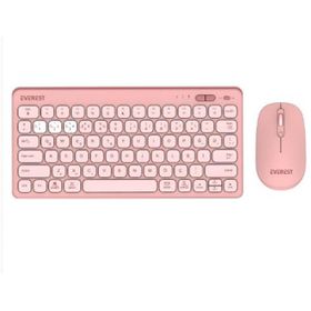 Everest Lumi KM-BT903 Pembe Kablosuz Klavye Mouse Seti
