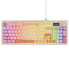 Everest Silent Pro KB-79 Bej-Pembe-Turuncu RGB Membrane Switch Kablolu Gaming Klavye