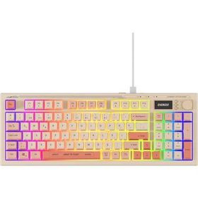 Everest Silent Pro KB-79 Bej-Pembe-Turuncu RGB Membrane Switch Kablolu Gaming Klavye